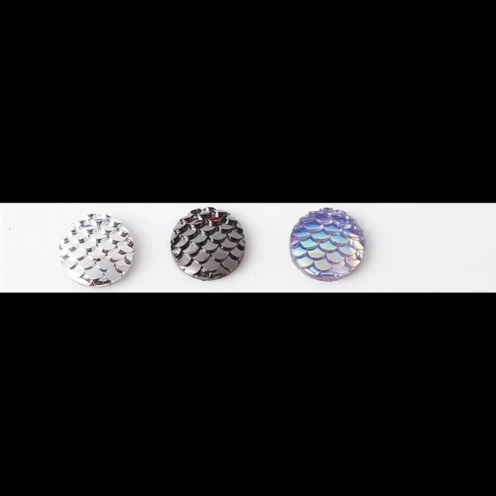 Silver Mermaid Stud Earrings